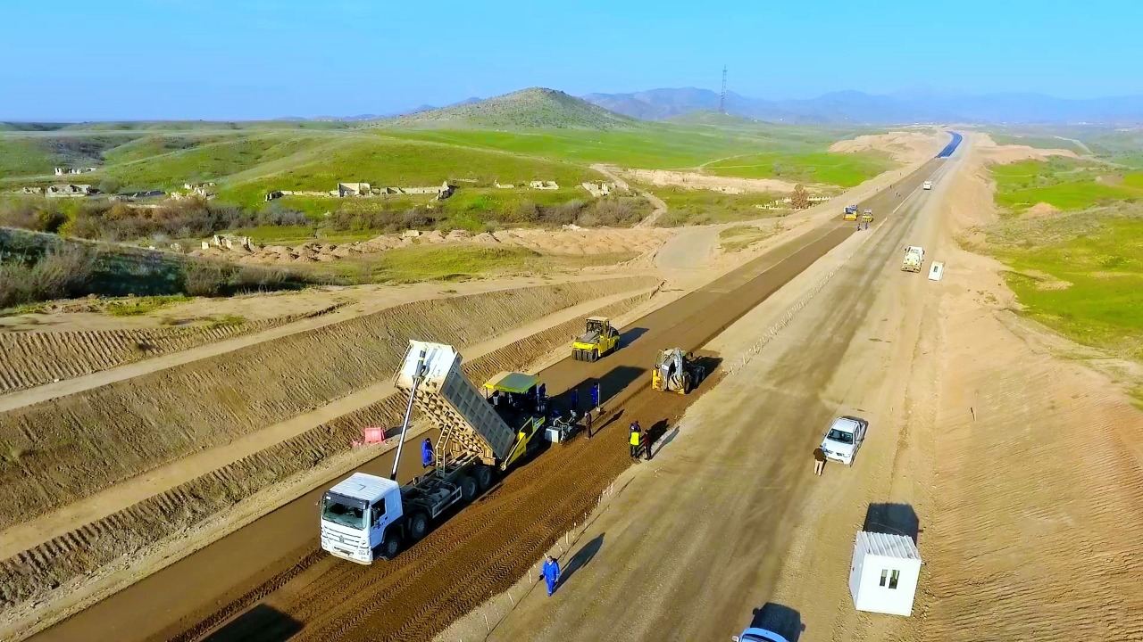 Azerbaijan reveals ongoing construction of Shukurbeyli-Jabrayil-Hadrut highway (PHOTO) - Gallery Image