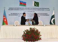 Azərbaycan-Pakistan Hökumətlərarası Birgə Əməkdaşlıq Komissiyasının yeddinci iclasının Protokolu imzalanıb (FOTO)