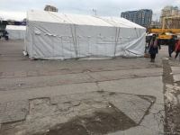 В Баку устанавливаются палатки для предновогодней торговли (ФОТО)