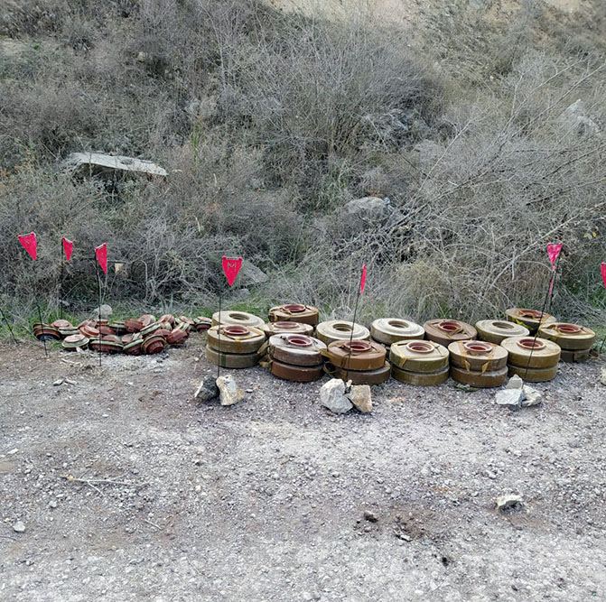Azerbaijani defense ministry reveals number of found, neutralized mines in Tartar-Goranboy direction (PHOTO)