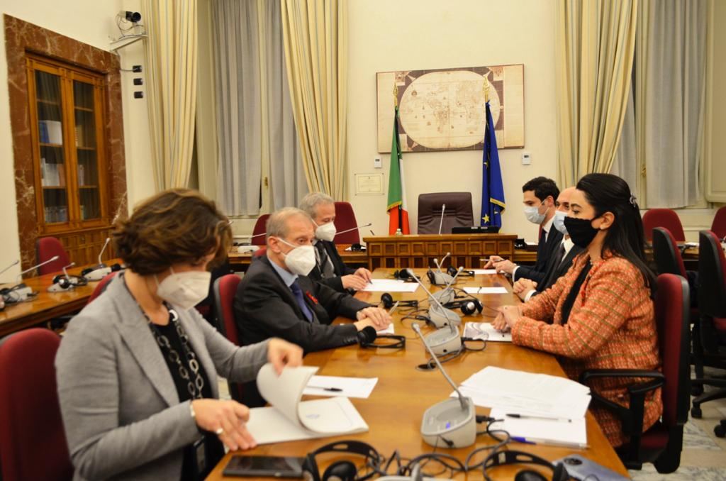 Ombudsman İtaliya Parlamentinin Deputatlar Palatasının Xarici əlaqələr və icma komissiyasının sədri ilə görüşüb (FOTO) - Gallery Image