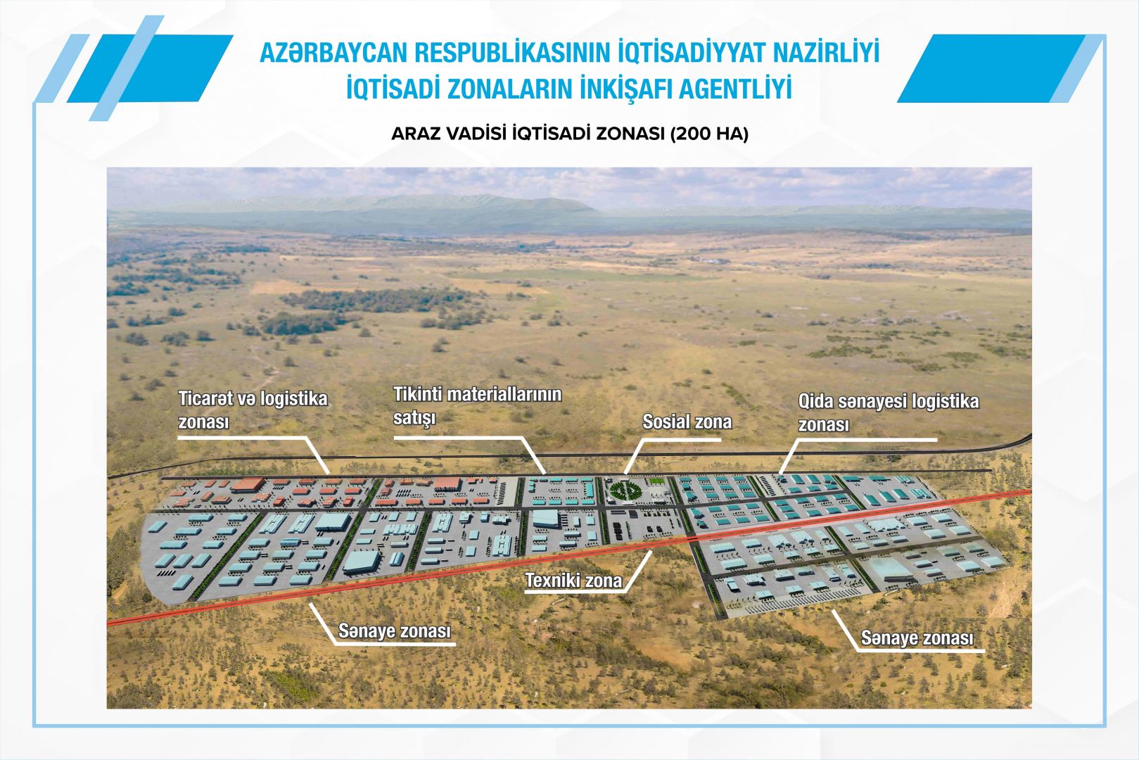 Azerbaijan clears almost half of "Araz Valley Economic Zone" Industrial Park of mines - minister - Gallery Image