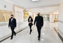 President Ilham Aliyev, First Lady Mehriban Aliyeva view conditions created at secondary school № 1 in Guba (PHOTO/VIDEO)