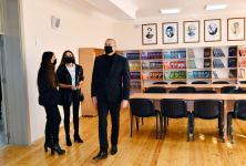 President Ilham Aliyev, First Lady Mehriban Aliyeva view conditions created at secondary school № 1 in Guba (PHOTO/VIDEO)