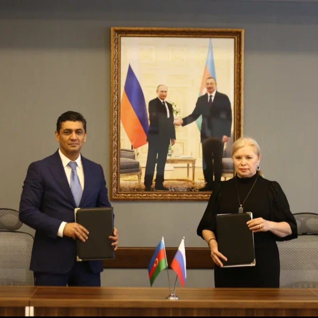Business centers of Azerbaijan, Russia’s Astrakhan sign memorandum of co-op (PHOTO) - Gallery Image