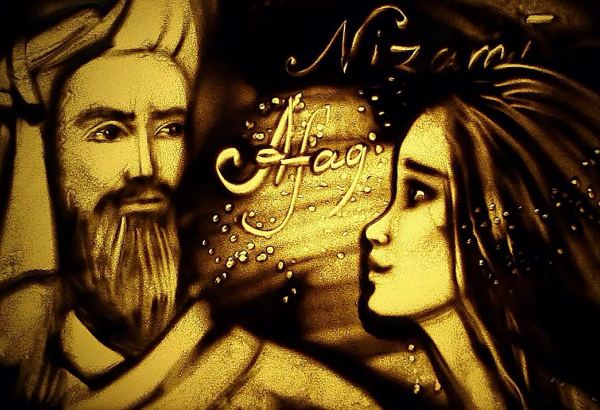 Бесподобно! Всемирно известная Ксения Симонова и Хайям Мустафазаде представили  песочную анимацию вечной любви Низами и Афаг (ВИДЕО)