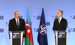 President Ilham Aliyev, NATO Secretary General Jens Stoltenberg held joint press conference in Brussels (PHOTO/VIDEO)