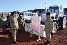 Azerbaijan opens military facilities in Kalbajar, Lachin districts (PHOTO/VIDEO)