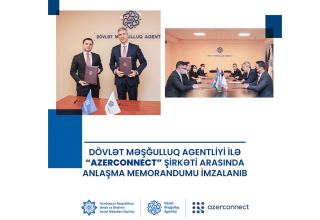 Dövlət Məşğulluq Agentliyi ilə “Azerconnect” şirkəti arasında Anlaşma Memorandumu imzalanıb