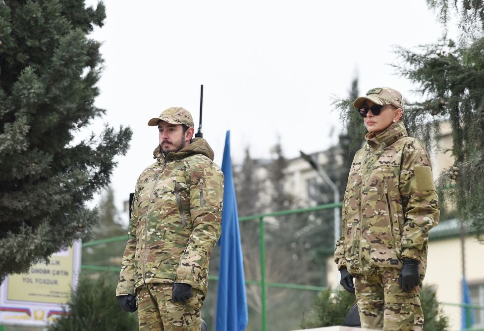 President Ilham Aliyev, First Lady Mehriban Aliyeva attend opening of military unit in Hadrut settlement (PHOTO/VIDEO)