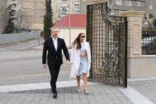 President Ilham Aliyev and First Lady Mehriban Aliyeva view conditions created at new building of “Khanim Fatimeyi Zahra” mosque in Yenı Gunashli (PHOTO/VIDEO)