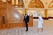 President Ilham Aliyev and First Lady Mehriban Aliyeva view conditions created at new building of “Khanim Fatimeyi Zahra” mosque in Yenı Gunashli (PHOTO/VIDEO)