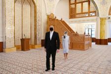 President Ilham Aliyev and First Lady Mehriban Aliyeva view conditions created at new building of “Khanim Fatimeyi Zahra” mosque in Yenı Gunashli (PHOTO/VIDEO)