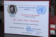 ООН удостоила Сугру Багирзаде медали Леонардо да Винчи (ФОТО) - Gallery Thumbnail