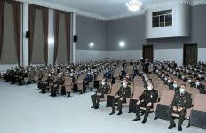 Azerbaijani MoD meets with personnel of Heydar Aliyev Military Academy (PHOTO/VIDEO)