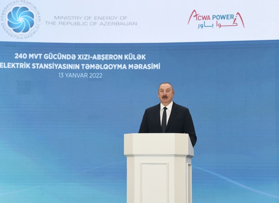 Президент Ильхам Алиев принял участие в церемонии закладки фундамента ветряной электростанции «Хызы-Абшерон» (ФОТО/ВИДЕО)