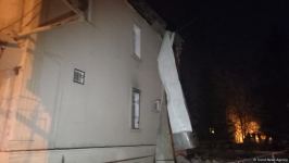 В Мингячевире взрыв вызвал пожар в одном из домов, есть пострадавшие (ФОТО) (Обновлено)