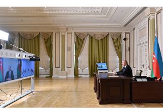 Состоялась встреча между Президентом Ильхамом Алиевым и председателем парламента Монтенегро в видеоформате (ФОТО)