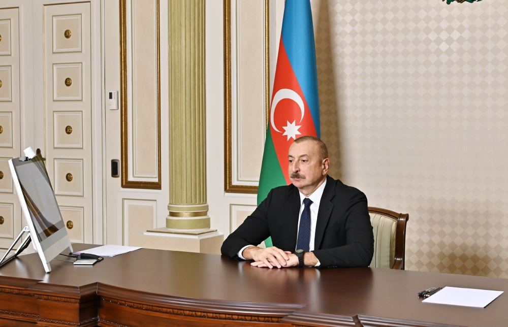 President Ilham Aliyev meets in video format with Speaker of Parliament of Montenegro Aleksa Bečić (PHOTO/VIDEO)
