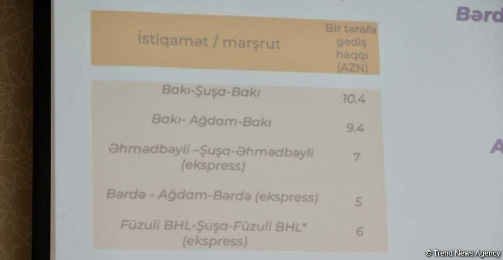 Şuşa və Ağdama avtobus marşrutlarının istifadəyə verilmə tarixi və qiymətləri açıqlandı (FOTO)