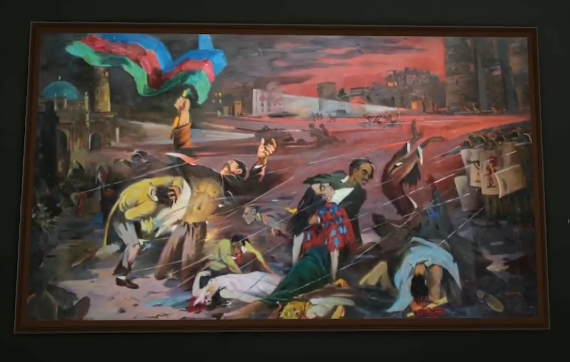 Произведения азербайджанских художников в память о жертвах трагедии 20 Января (ВИДЕО)