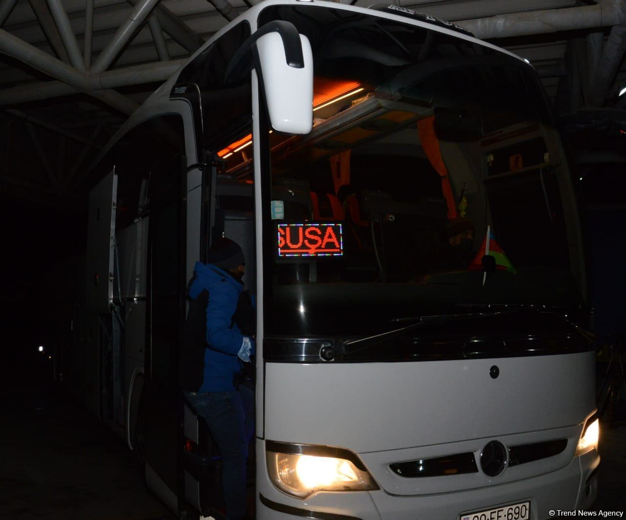 Şuşa və Ağdama ilk sərnişin avtobus reysi yola düşdü (FOTO)