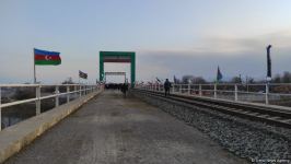 Foundation of new road bridge across Astarachay River laid between Iran and Azerbaijan (PHOTO)