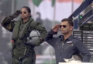 India’s first woman Rafale pilot Shivangi Singh takes part in R-Day parade