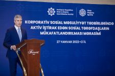 Korporativ sosial məsuliyyət tədbirlərində fəal iştirak edən sosial tərəfdaşlar mükafatlandırılıb (FOTO)