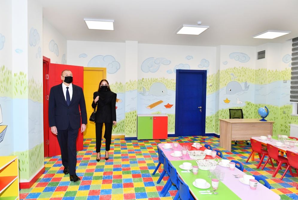 President Ilham Aliyev and First Lady Mehriban Aliyeva attend inauguration of newly built Training and Service Complex in Bina settlement (PHOTO/VIDEO)
