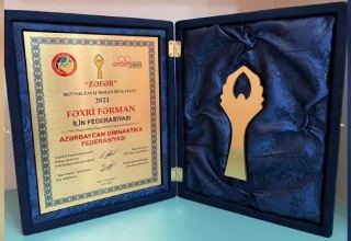 Azerbaijan Gymnastics Federation awarded international sporting achievements prize