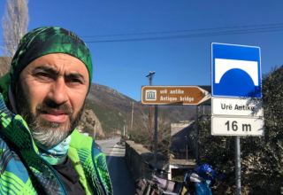 Азербайджанский велопутешественник Рамиль Зиядов покоряет Балканы - мировые рекорды (ФОТО)