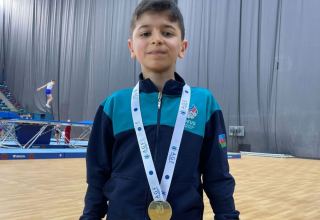 Happy to take first place at Azerbaijan Championship in Tumbling - young Azerbaijani athlete