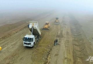 Talış-Tapqaraqoyunlu-Qaşaltı sanatoriyasına gedən avtomobil yolunun inşası davam etdirilir (FOTO)