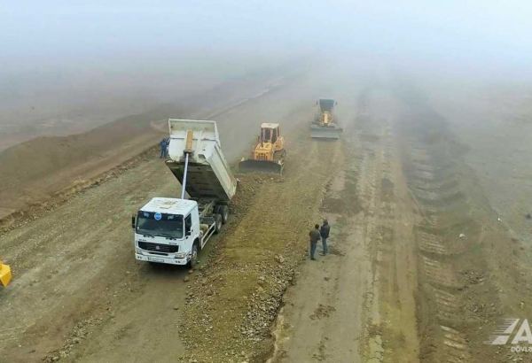 Talış-Tapqaraqoyunlu-Qaşaltı sanatoriyasına gedən avtomobil yolunun inşası davam etdirilir (FOTO)