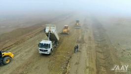 Продолжается строительство автодороги Талыш-Тапгарагоюнлу-санаторий Гашалты (ФОТО)