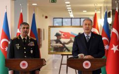 Turkish, Azerbaijani MoDs discuss prospects for dev't of military co-op (PHOTO/VIDEO)