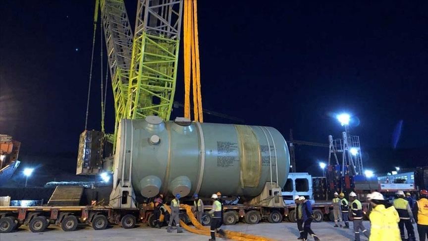 На стройплощадку АЭС «Аккую» доставлен компенсатор давления реактора второго энергоблока