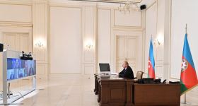 President Ilham Aliyev, President of France, President of European Council and Prime Minister of Armenia hold video conference (PHOTO/VIDEO)