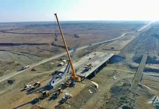 Ускоренными темпами продолжается строительство дороги Барда-Агдам (ФОТО/ВИДЕО)