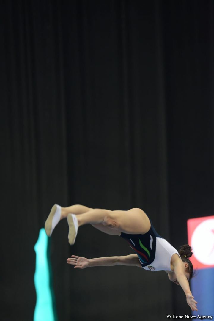 Azerbaijani gymnast Seljan Mahsudova reaches Trampoline World Cup finals in Baku (PHOTO)