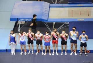 Bakıda batut gimnastikası üzrə Dünya Kubokunun final gününə start verilib (FOTO)