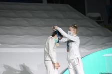 В Баку прошла церемония награждения победителей Кубка мира по прыжкам на батуте (ФОТО)