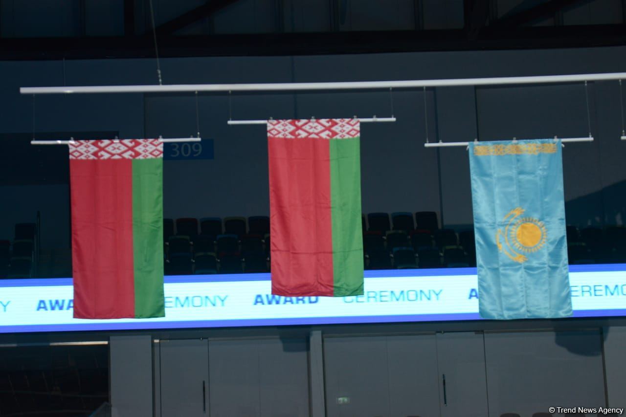 В Баку прошла церемония награждения победителей Кубка мира по прыжкам на батуте в индивидуальной программе (ФОТО)