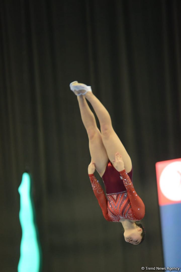 Bakıda batut gimnastikası üzrə Dünya Kubokunun final yarışlarına start verilib (FOTO)