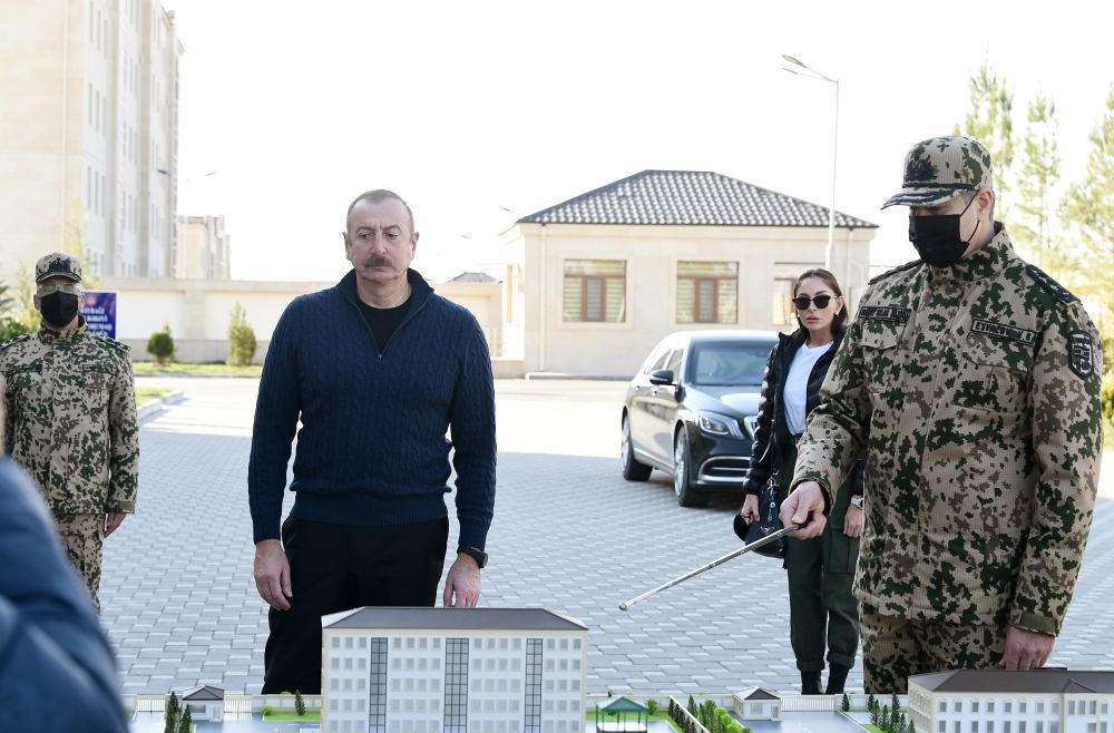 President Ilham Aliyev, First Lady Mehriban Aliyeva attend opening of newly built military campus in Aghjabadi (PHOTO/VIDEO)
