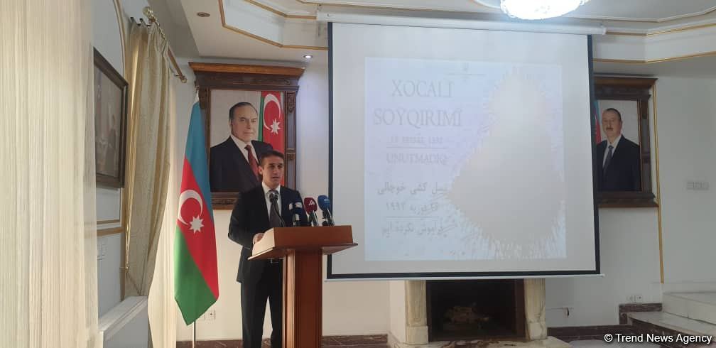 Azerbaijani embassy in Tehran holds Khojaly Genocide commemoration ceremony
