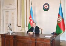 President Ilham Aliyev holds videoconference meeting with speaker of Moldovan parliament (PHOTO/VIDEO)