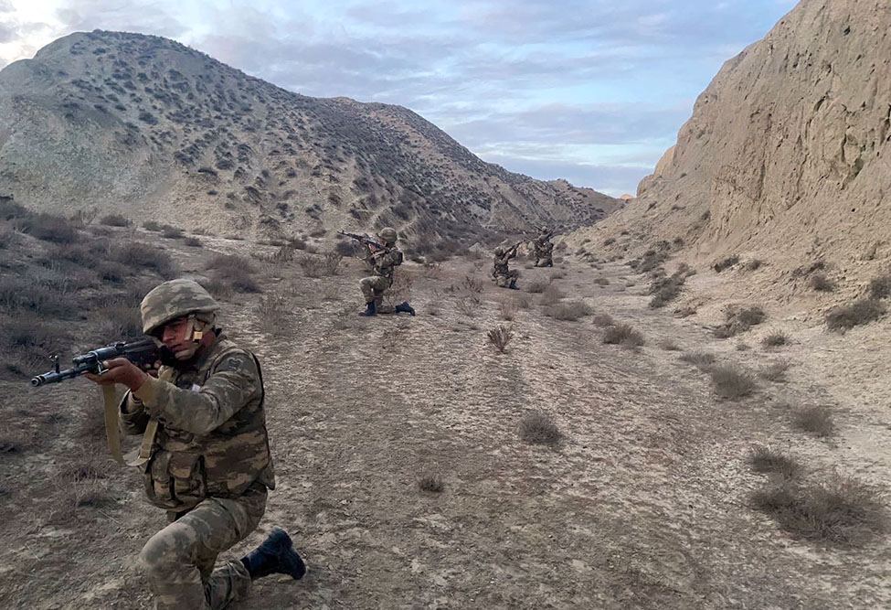 В одной из воинских частей Азербайджана прошли тактические учения (ФОТО)