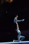 Azerbaijani athletes demonstrate balance exercises at FIG Acrobatic Gymnastics World Age Group Competitions in Baku (PHOTO)